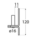 Pivot balama din oțel zincat de suspendare Ø16x11 mm