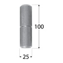 Balama sudabilă cu bilă 25x100 mm