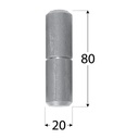 Balama sudabilă cu bilă 20x80 mm
