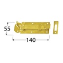 Zăvor poartă cu închidere lacăt, tijă curbată 140x55x5,0 mm