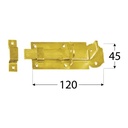 Zăvor poartă cu închidere lacăt, tijă dreaptă 120x45x5,0 mm