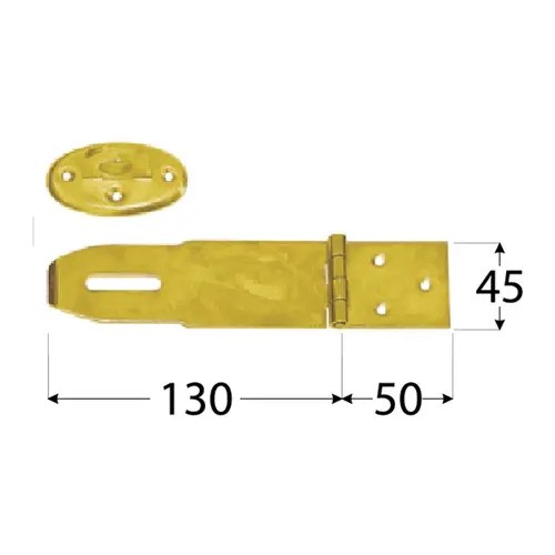 Balama cu închizător 130x50x45x2,0 mm