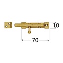 Zavor decorativ cu tijă cilindrică, subțire 70x10 mm