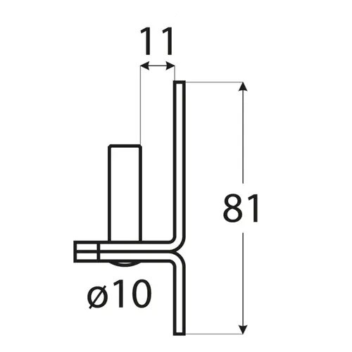 Pivot balama din oțel zincat de suspendare Ø10x11 mm