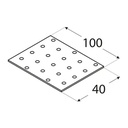 PP1 - Placă perforată 80x40x2,0 mm