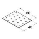 PP1 - Placă perforată 80x40x2,0 mm