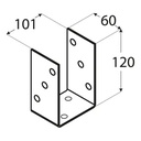 PSO 100 Suport stâlp 101x120x5 mm