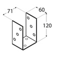 PSO 70 Suport stâlp 71x120x4 mm