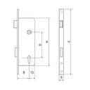 BROASCA Y USI PVC D90MM B20MM*H173MM*22*240MM