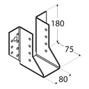 WB26 - Papuc grindă 80x120x75x2,0 mm