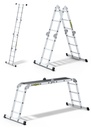 Scara Profesionala din aluminiu 4x3 trepte, 150 kg, universala echipata cu platforma