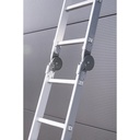 Scara Profesionala din aluminiu 4x3 trepte, 150 kg, universala echipata cu platforma