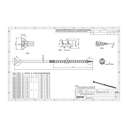 Holșurub de construcții cu cap plat TX, 8x260 mm 50 buc