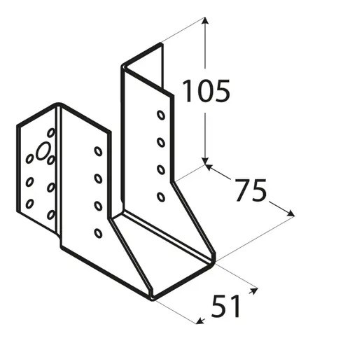 Papuc de grinda de tip "A" 50 x 100 mm