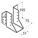 Papuc de grinda de tip "A" 50 x 100 mm