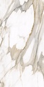 Gresie exterior/interior porțelanată glazurată Calacata Gold rectificată, 60x120 cm, 1.44 mp
