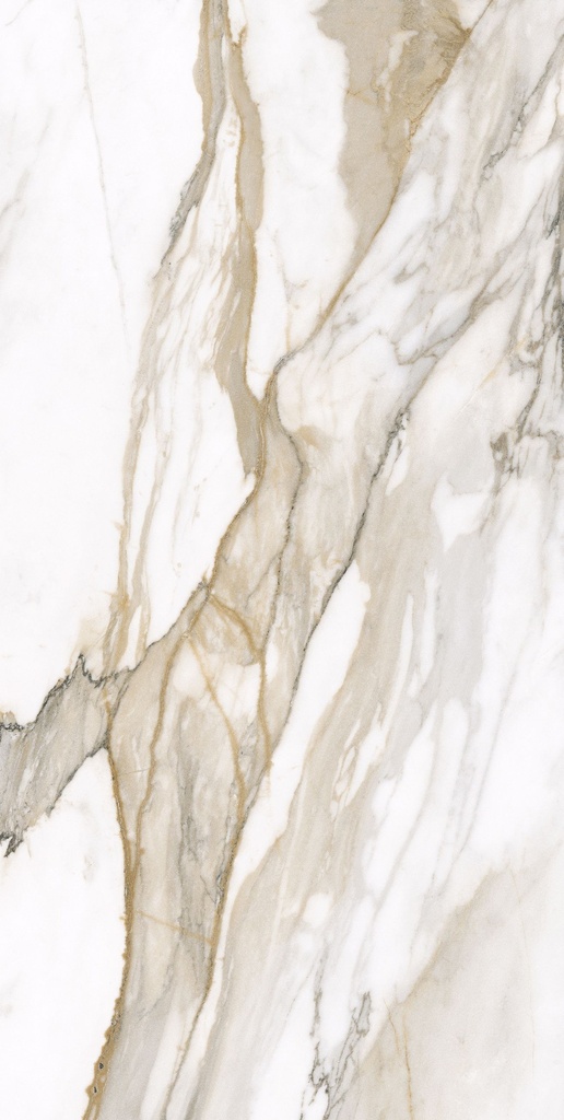 Gresie exterior/interior porțelanată glazurată Calacata Gold rectificată, 60x120 cm, 1.44 mp