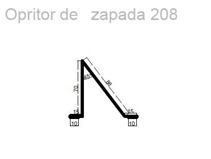 Opritor de zăpadă RAL8017 maro pentru țiglă metalică 0,4x208x2000 mm