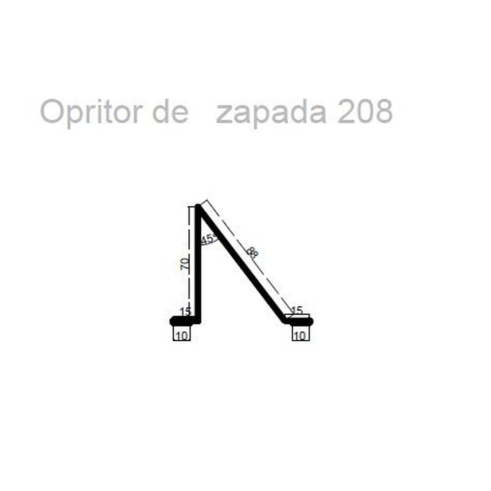 Opritor de zăpadă RAL7016 gri pentru țiglă metalică 0,4x208x2000 mm