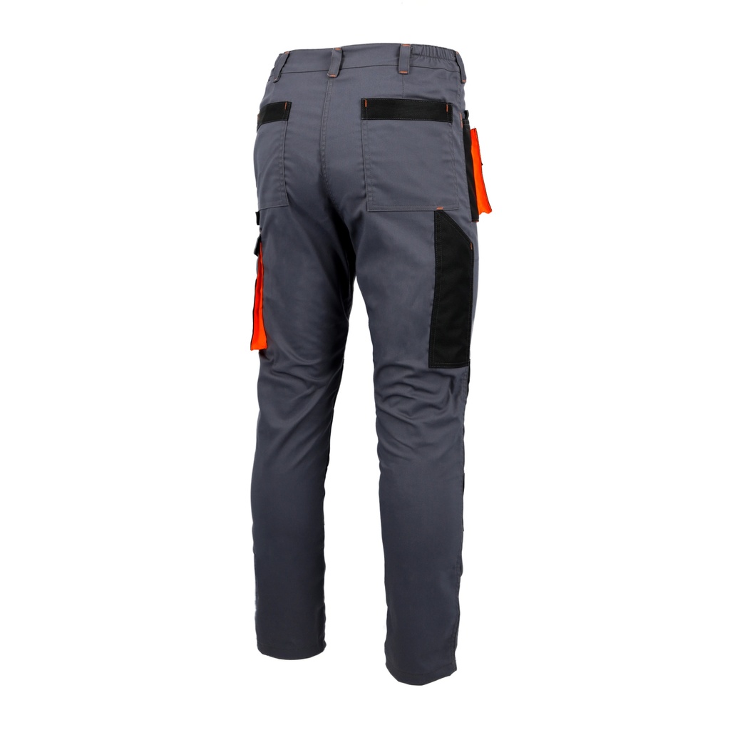 Pantalon PROMAN strech 250 grame, talie gri, portocaliu