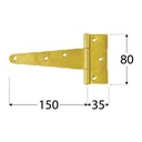 Balama tip T, 150x35x80x2 mm