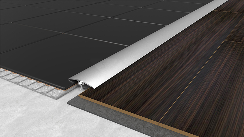 Profil trecere din aluminiu S65, nuc, latime 50 mm, lungime 93 cm