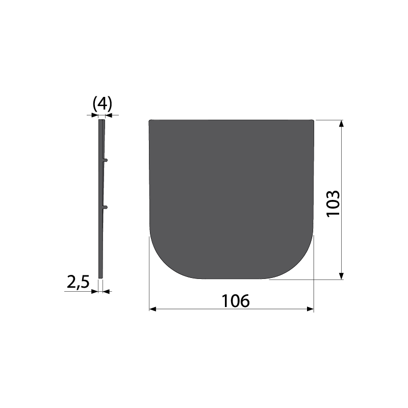 Capac blocare AVZ-P009 pentru rigolă, 103x106 mm 