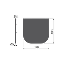Capac blocare AVZ-P009 pentru rigolă, 103x106 mm 