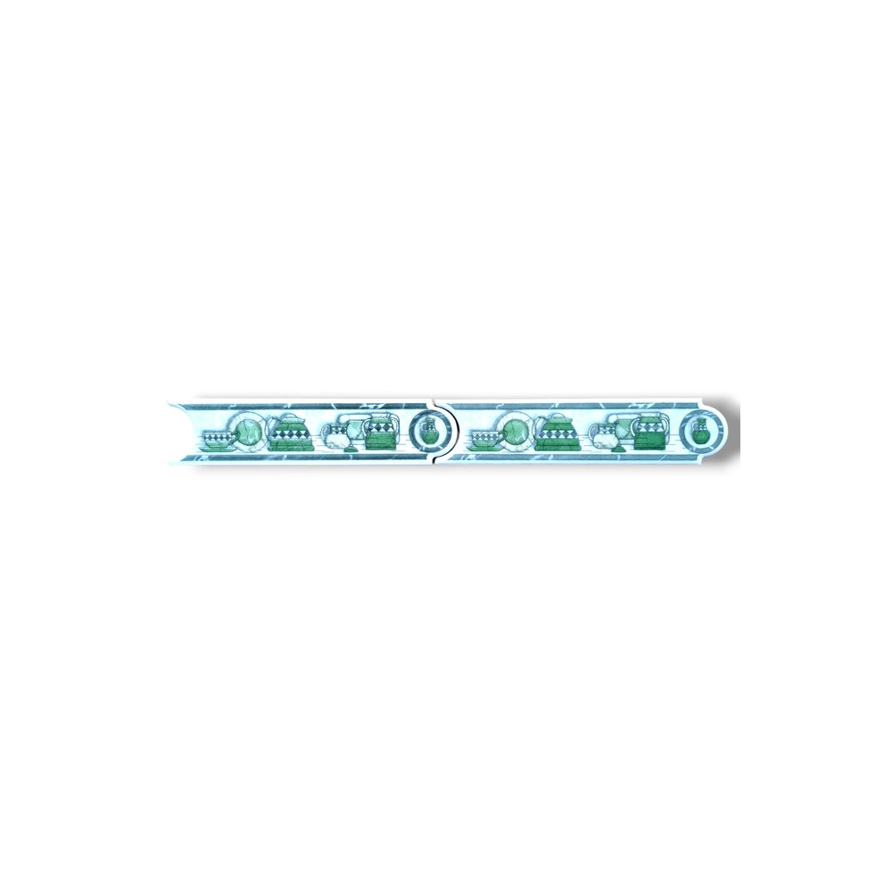 List ceramic decor 200x50 mm, vase, verde