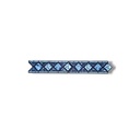 List ceramic decor 250x80 mm, romb, black and blue