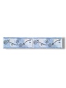 List ceramic decor 250x100 mm, flori, albastru