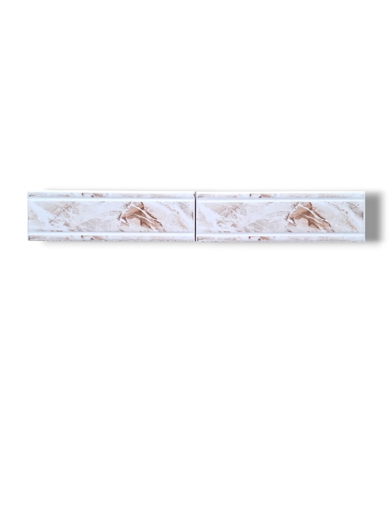 List ceramic decor 200x60 mm, marble maro, alb