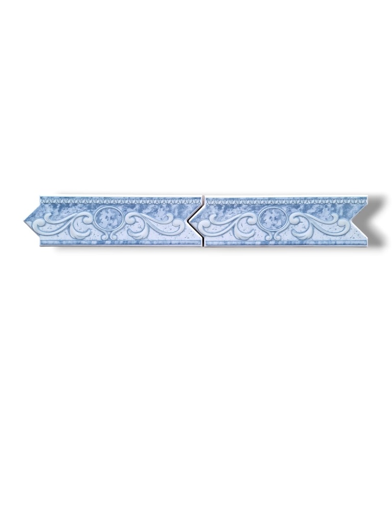 List ceramic decor 250x80 mm, albastru