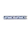 List ceramic decor 200x60 mm, figuine, albastru, gri, alb
