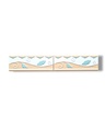 List ceramic decor 200x70 mm, flori, galben, alb, verde