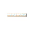 List ceramic decor 200x70 mm, flori, galben, alb, verde