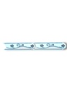 List ceramic decor 200x50 mm, flori, alb, maro