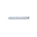 List ceramic decor 200x50 mm, grey