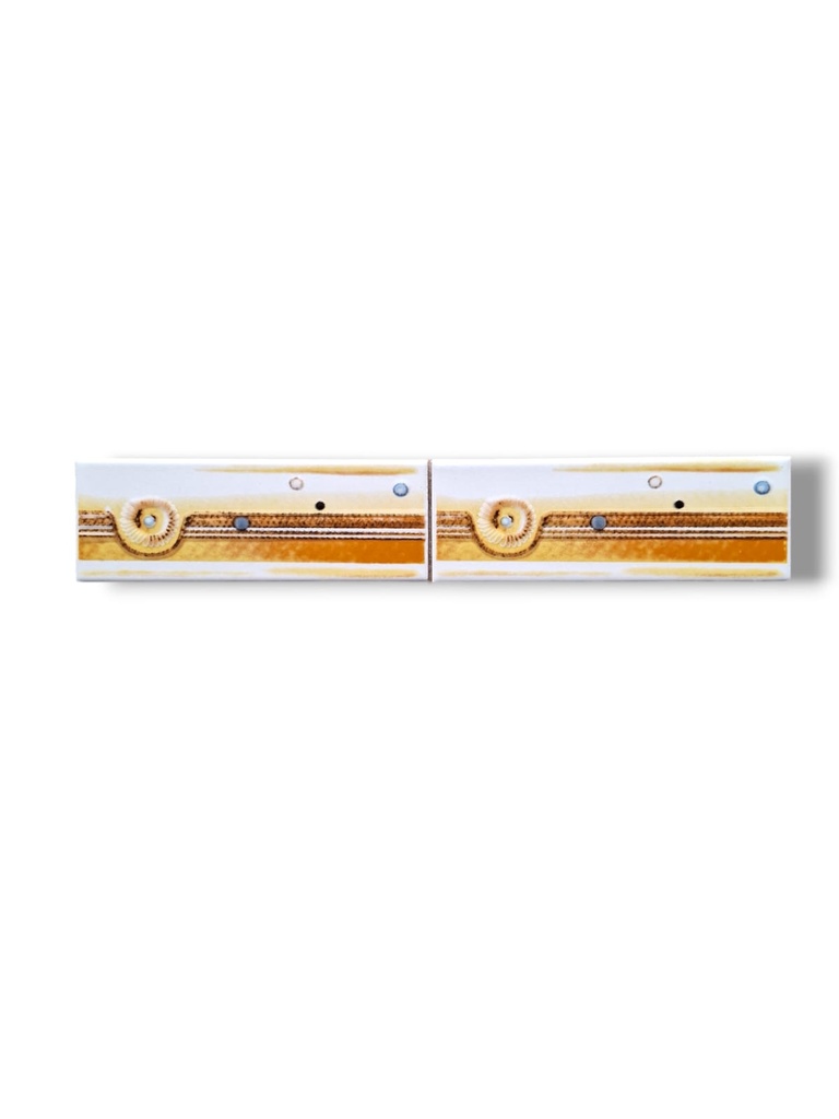 List ceramic decor 200x70 mm, yellow