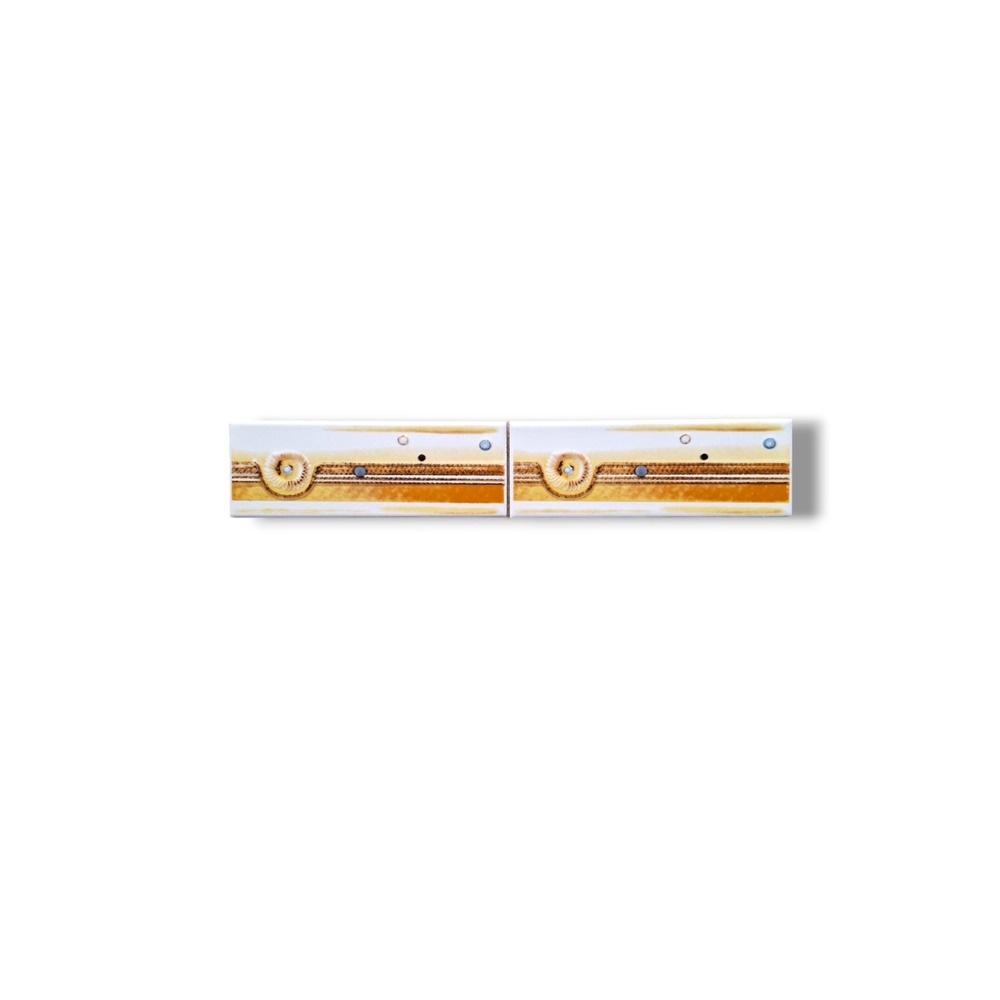 List ceramic decor 200x70 mm, yellow