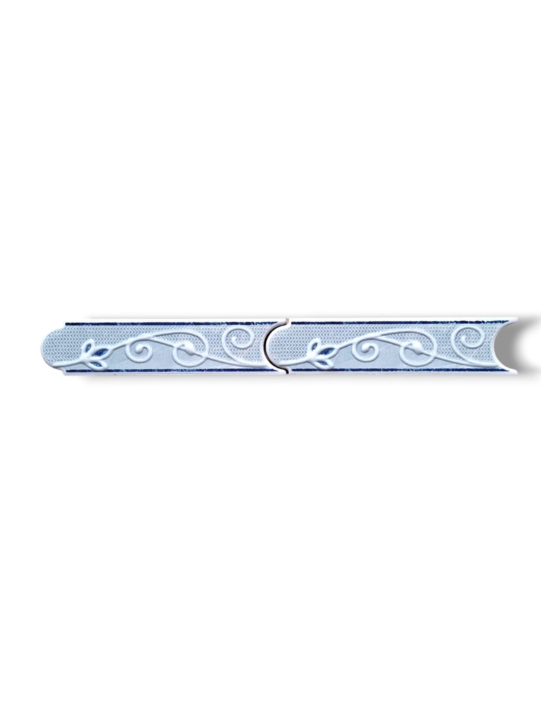 List ceramic decor 200x50 mm, blue