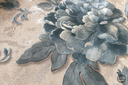 Tapet albastru living, vinil floral, model Sofia, dimensiune 1.06m x 10,05m