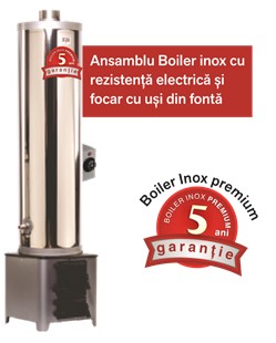 ANSAMBLU BOILER INOX 90L CU USI TABLA FM-ELECTRIC