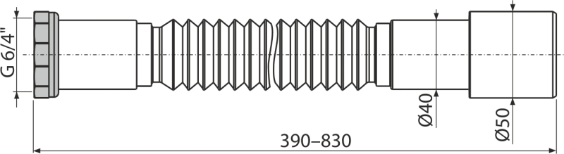 Racord Flexibil Pvc 1/2-3/8'' Fi 50Cm