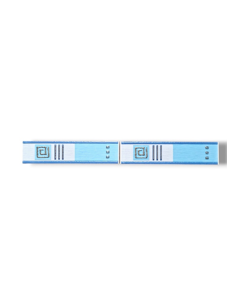 List ceramic decor 200x45 mm, alb albastru