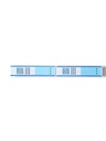 List ceramic decor 200x45 mm, alb albastru