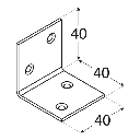 Colțare universale pentru lucrări mici de tâmplărie și mobilier KS1 - dimensiuni 40x40x40x1,5 mm