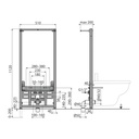 Cadru de montaj A105/1120 pentru bideu suspendat