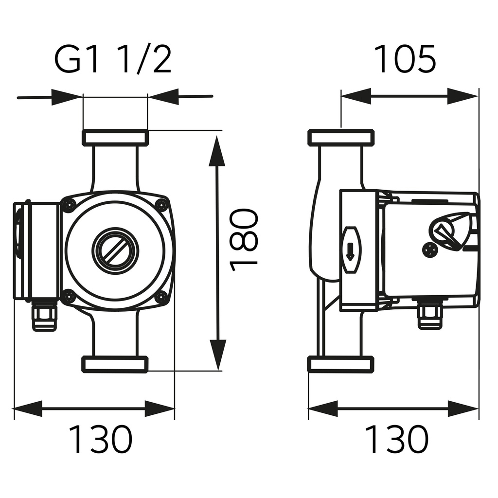 Pompa de recirculare FERRO 25-40 180 mm 0201W