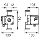 Pompa de recirculare FERRO 25-40 180 mm 0201W